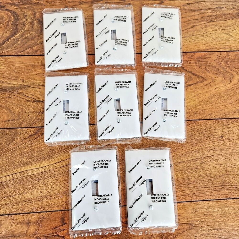 LOT 8 - Pass & Seymour Legrand TP1-W Wall Plate Light Switch White Cover